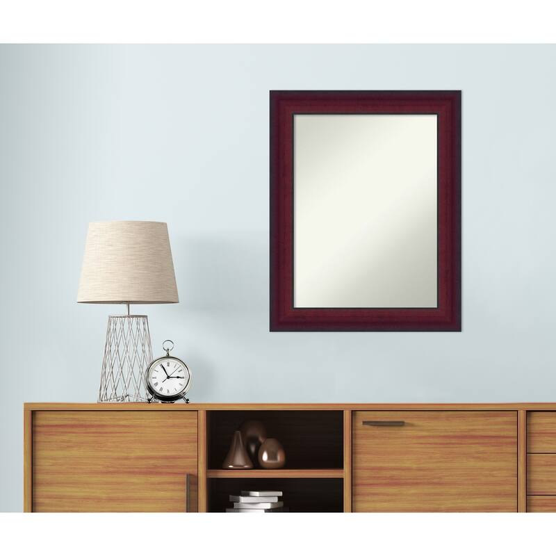 Canterbury Cherry Non-Beveled Wood Framed Wall Mirror - Canterbury Cherry