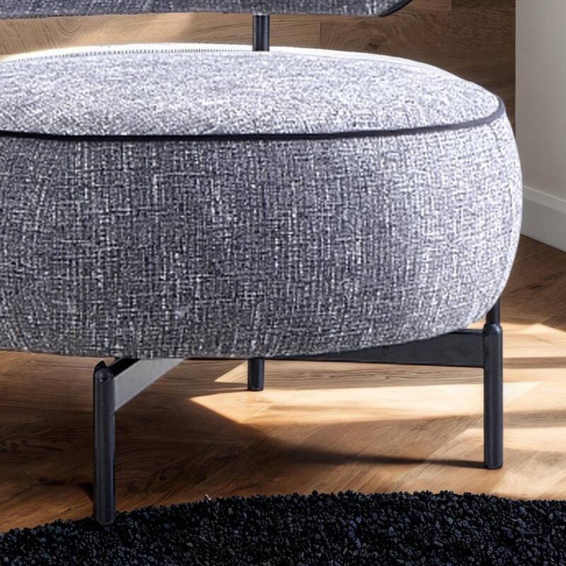 Furniture of America Ians Modern Upholstered Swivel Chair with Curved Backrest