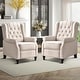 preview thumbnail 10 of 11, Pushback Recliner Chair, Fabric Armchair Push Back Recliner with Rivet Decoration, Single Sofa Accent Chair