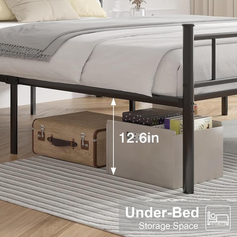 Metal Bed Frame with Headboard and Footboard- Twin/Full/Queen Size Bed