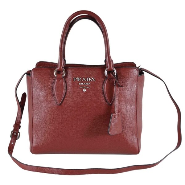 prada 2 way leather bag