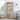 Antique Display Cabinet with Glass Doors Adjustable Shelves, Four Door Design Vintage Showcase, E26 Bulb Included