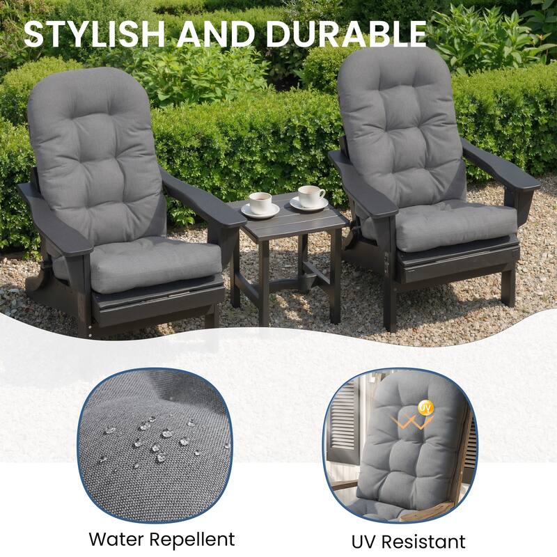 Outdoor Patio Adirondack Chair Cushion Lounge Rocking Chair Cushions Thickened Patio Chair Pad - See picture