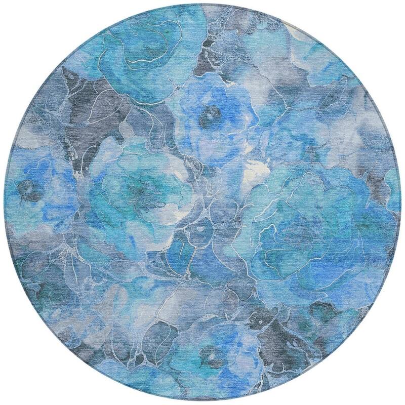 HomeRoots Floral Transitional Rectangle Outdoor Rug
