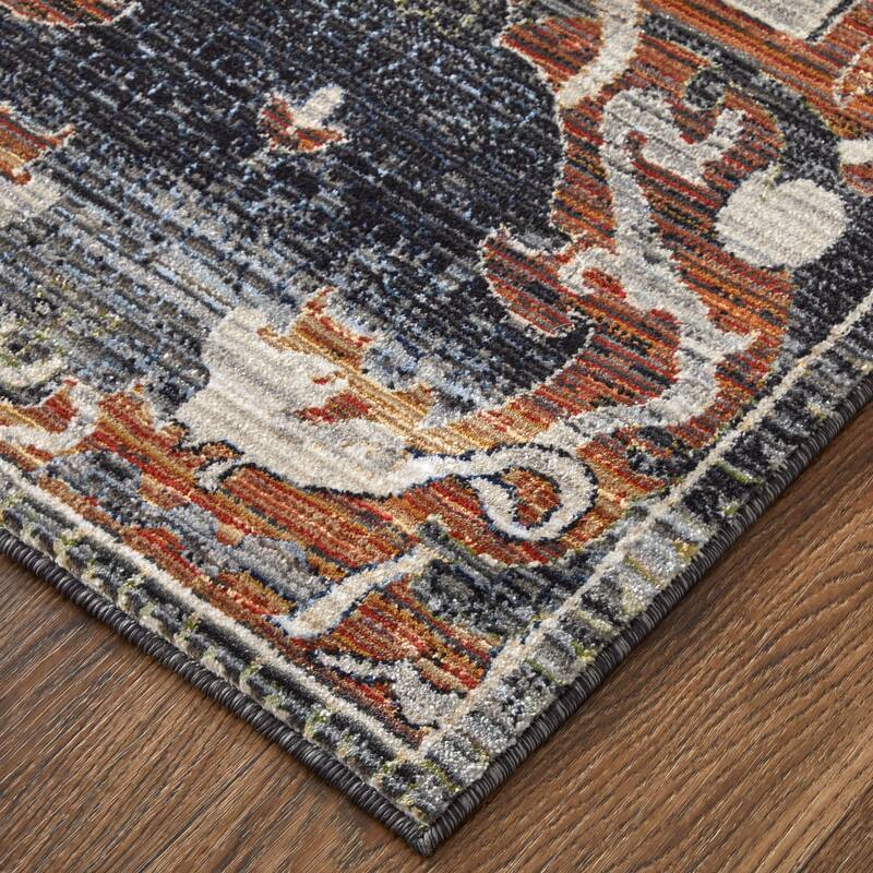 Melrose R39P2 Ikat Transitional Area Rug