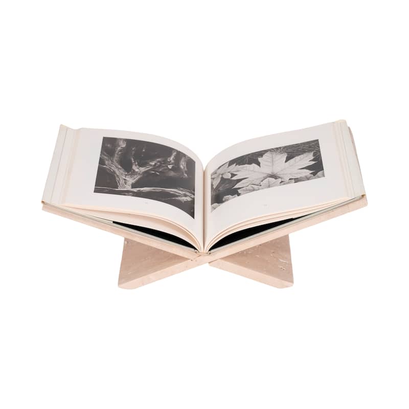 Decorative Travertine Book Stand - 18"