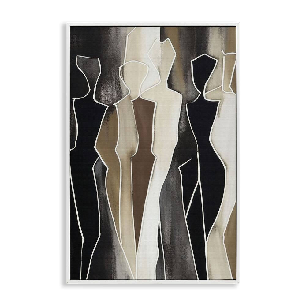 Stupell Earthy People Silhouettes Framed Giclee Art Design By LSR Creative Studio