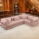 preview thumbnail 108 of 179, Jaxx Unsofa Modular Convertible Sectional Sofa with Fold Out King Sleeper Bed L-Shaped Sectional. - Corduroy Peony Pink