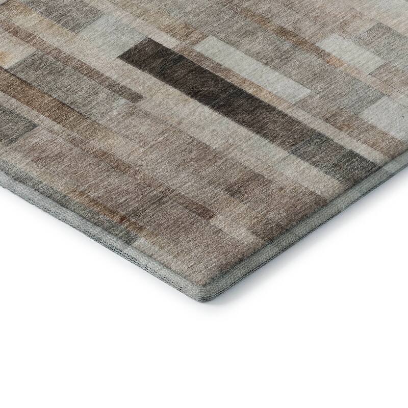 Premium Washable Super Soft Geo Stripe Mayfield Rug