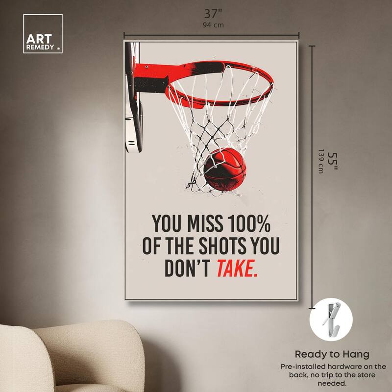 The Shots You Take Hoop Canvas by Art Remedy