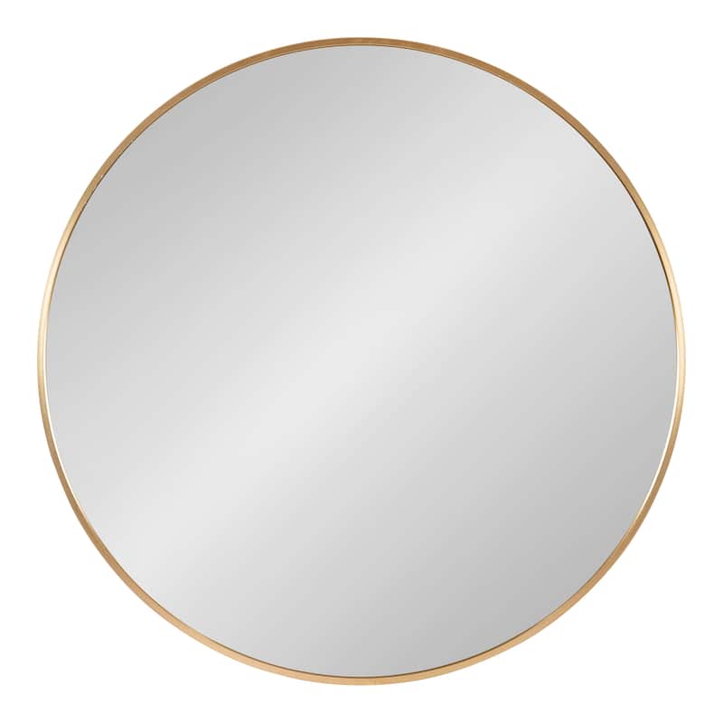 Kate and Laurel Zayda Metal Round Mirror - 24" Diameter - Gold
