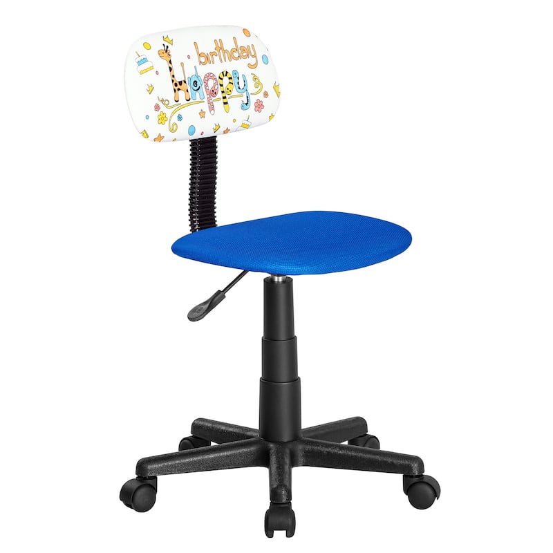Kids Rolling Drawing Desk & Chair Set Colorful Rotating Upholstered Student Office Computer Chair for Children