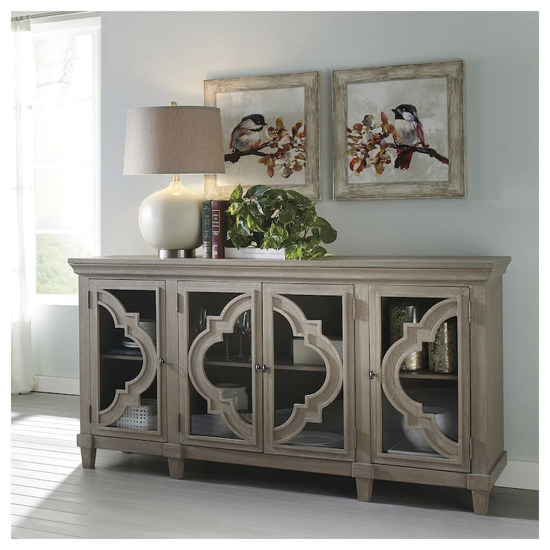 Fossil Ridge Gray Traditional Accent Cabinet