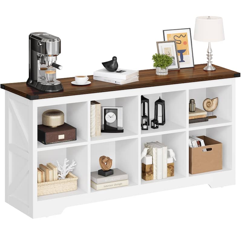 Moasis Farmhouse 6 Cube 8 Cube Storage Shelf Organizer Bookcase Cubby Cabinet
