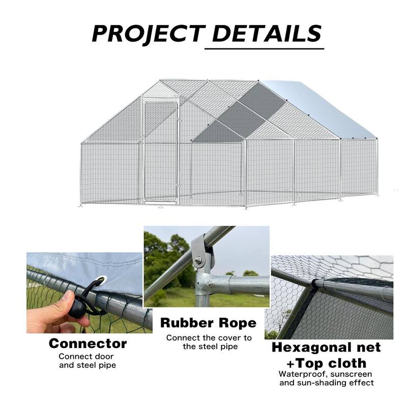 Chicken Coop with Waterproof Anti-UltravioletCover