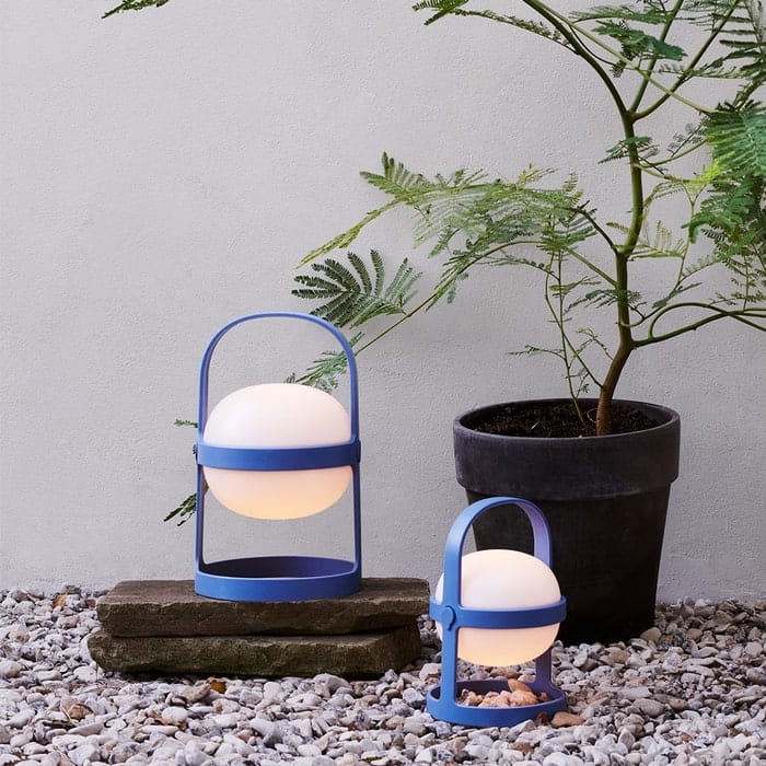 Soft Spot Solar Circular Lantern, Sky Blue
