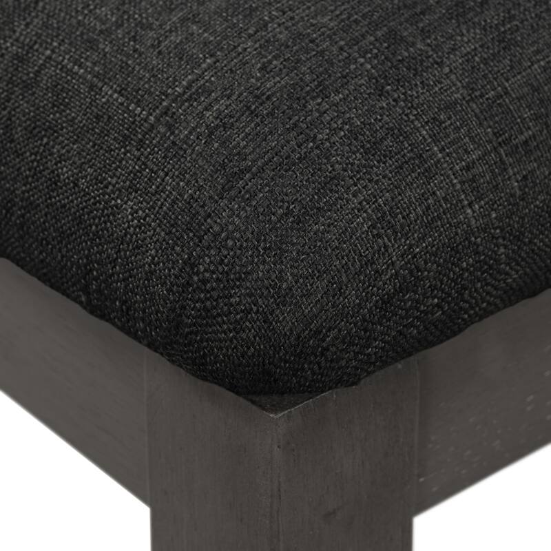 Rustic Farmhouse 5-Piece Counter Height Dining Table Set with Four Padded Chairs and Functional Storage