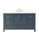 preview thumbnail 4 of 11, Altair Isla 60" Bathroom Vanity in Classic Blue with Countertop,no Mirror - 60 in.