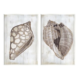 Stupell Industries Warm Neutral Flowers Floating Frame Design by Carol Robinson, Size: 31 in x 21 in, Model: Brown Floater Framed