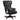 Katherine Executive Swivel Tilt Chair w/ Black & White HOH - 25"W x 44"H x 31.5"D