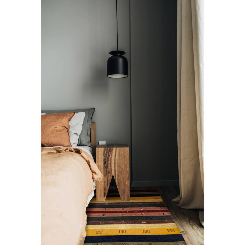 ECARPETGALLERY Hand Loomed Kashkuli Gabbeh Multi Color Wool Rug - 3'10 x 5'8