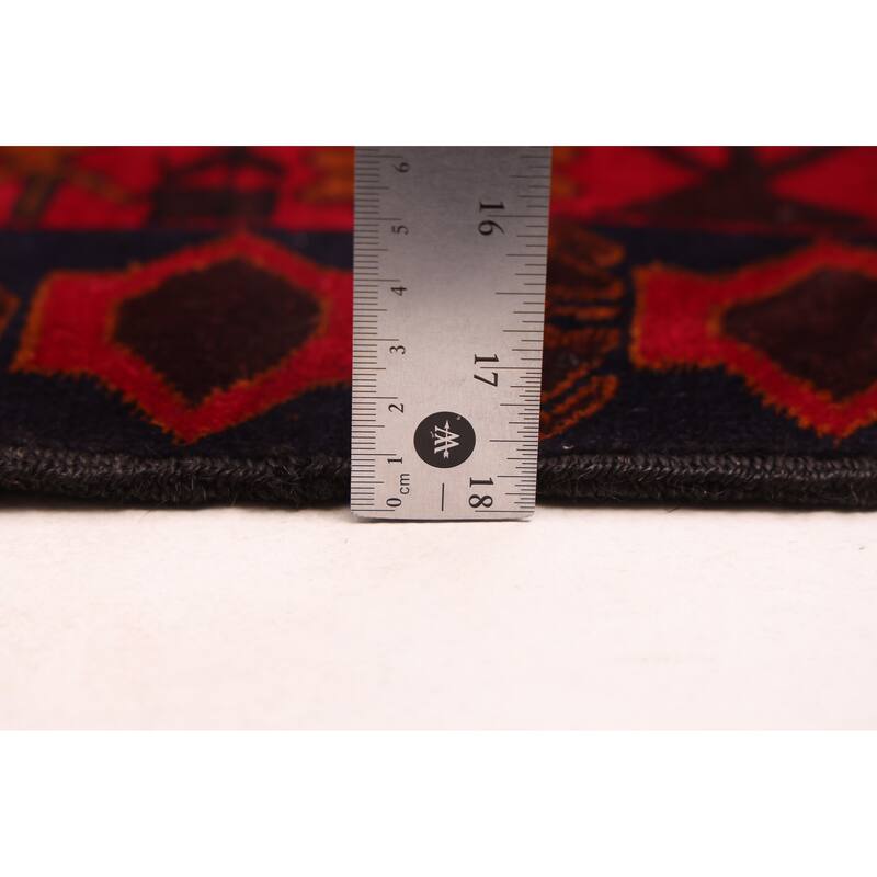 ECARPETGALLERY Hand-knotted Teimani Red Wool Rug - 3'7 x 6'8