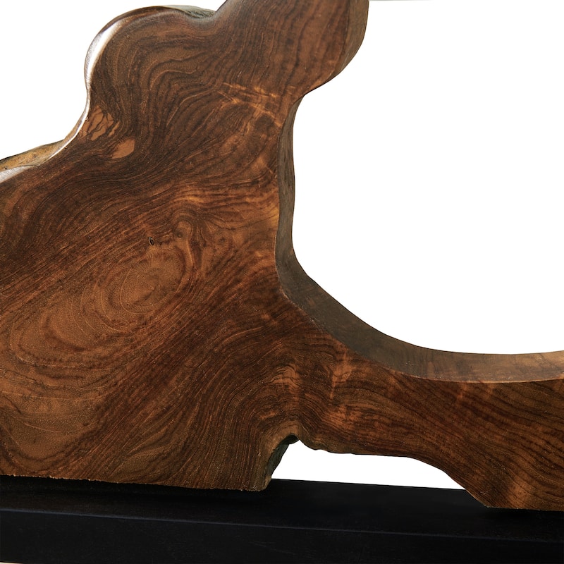 Greenage Teak Wall Decor Natural Live Edge Hanging Art Sculpture