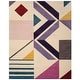 preview thumbnail 2 of 6, SAFAVIEH Handmade Fifth Avenue Yesenia Mid-Century Modern Wool Rug 8' x 10' - Ivory/Purple - Rectangle