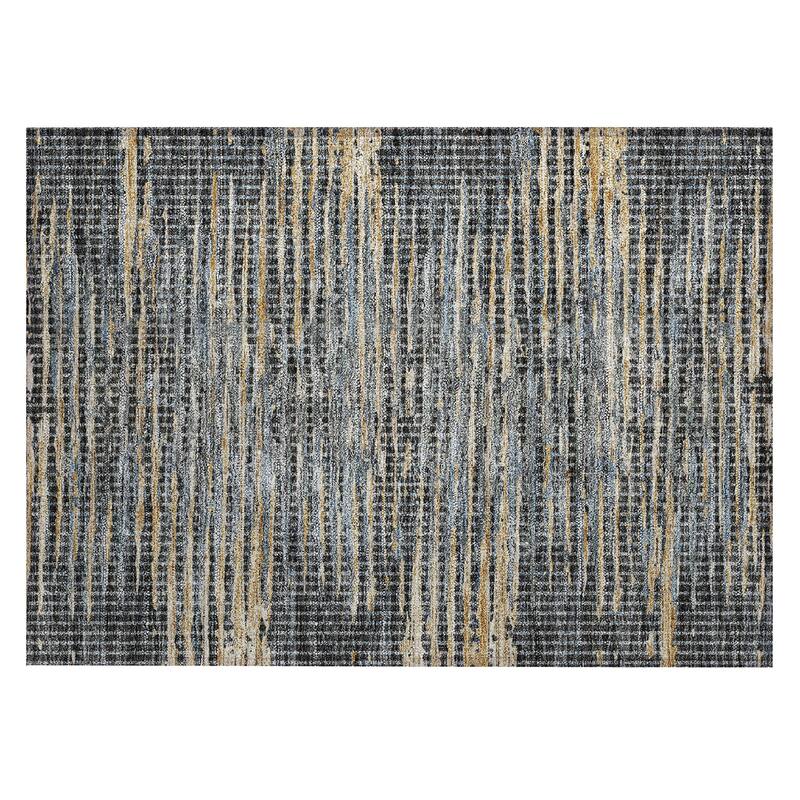 Machine Washable Indoor/ Outdoor Casual Keystone Chantille Rug