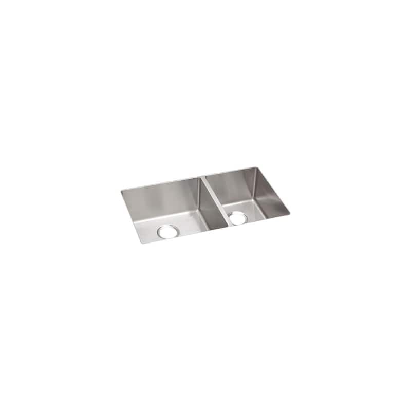 Elkay Crosstown Stainless Steel 31-1/2" x 18-1/2" x 9", 60/40 Double Bowl Undermount Sink