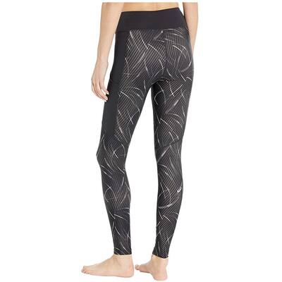 ASICS Womens W Core Train Print Tight Compression Athletic Pants, Black, Large