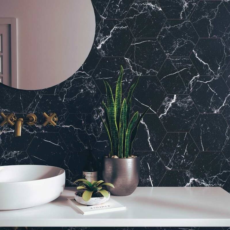 The Tile Life Cadiz 8x9 Black Porcelain Floor & Wall Tile