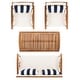 preview thumbnail 95 of 117, SAFAVIEH Fontana 4-piece Acacia Solid Wood Outdoor Conversation Patio Set
