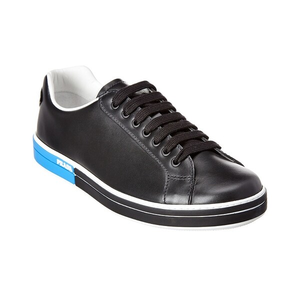 Shop Prada Leather Logo Sneaker Size - 9.5 UK - On Sale - Free Shipping Today - Overstock - 29912338
