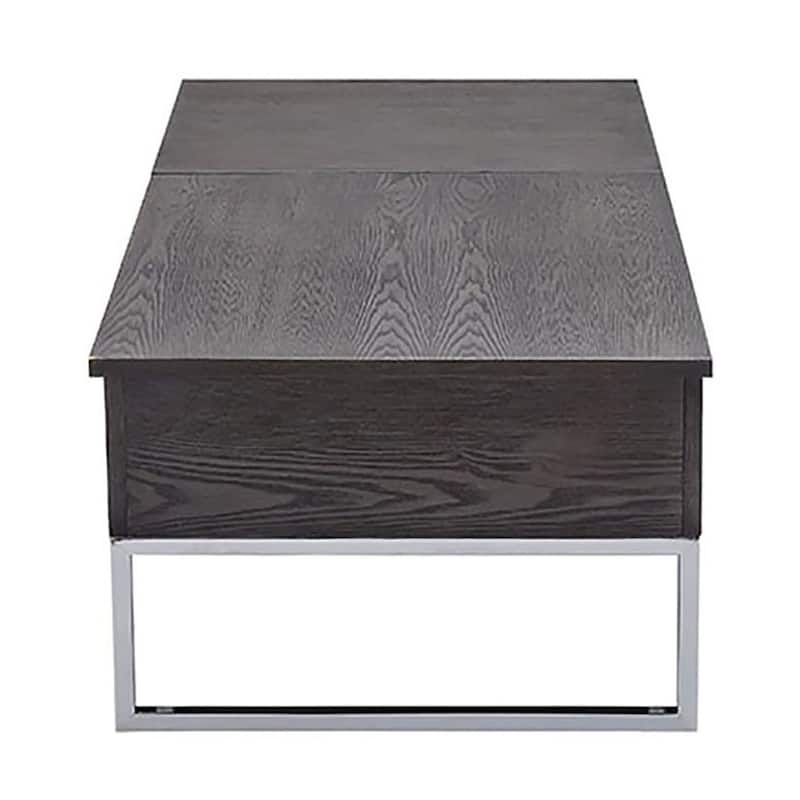 Nyholm Grey Oak and Chrome Coffee Table with Lift Top