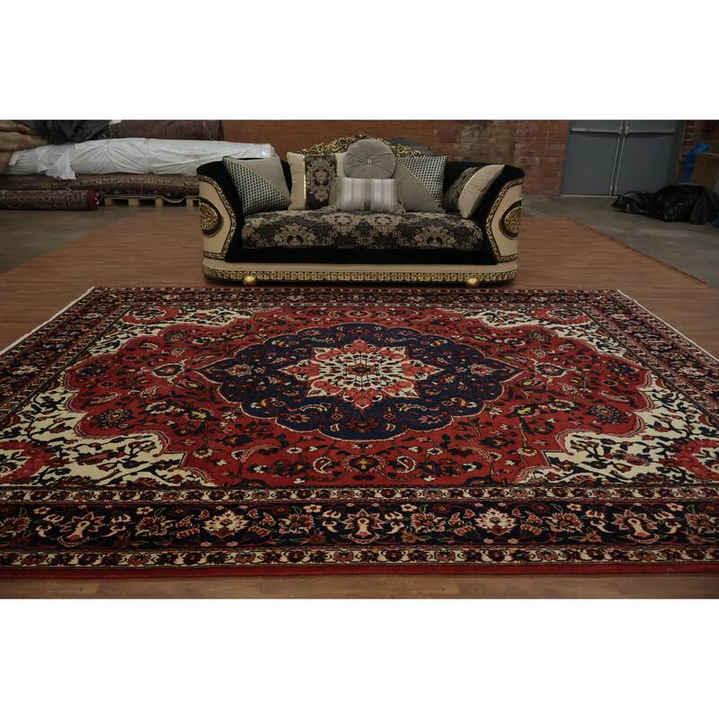 Hand Knotted Oriental 100% Wool Carpet Traditional Floral Red Bakhtiari Area Rug - 12' 9'' X 9' 10''