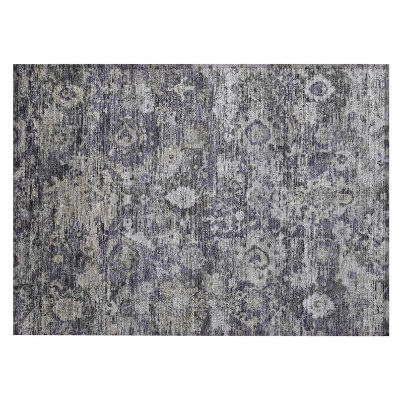 Machine Washable Indoor/ Outdoor Vintage Traditional Chantille Rug