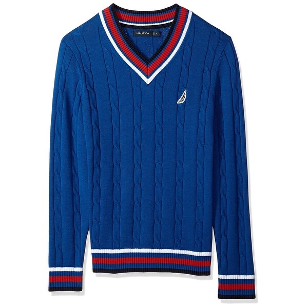 mens cable knit sweater v neck
