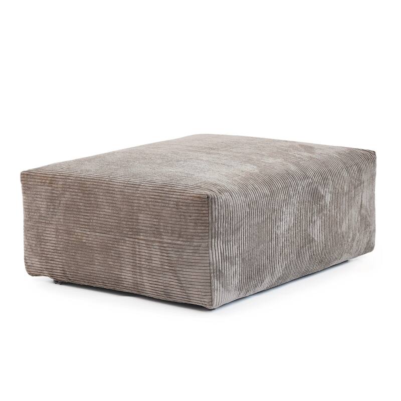 Modern Corduroy Upholstered Sofa, 4-seater, L-Shaped Sectional Sofa