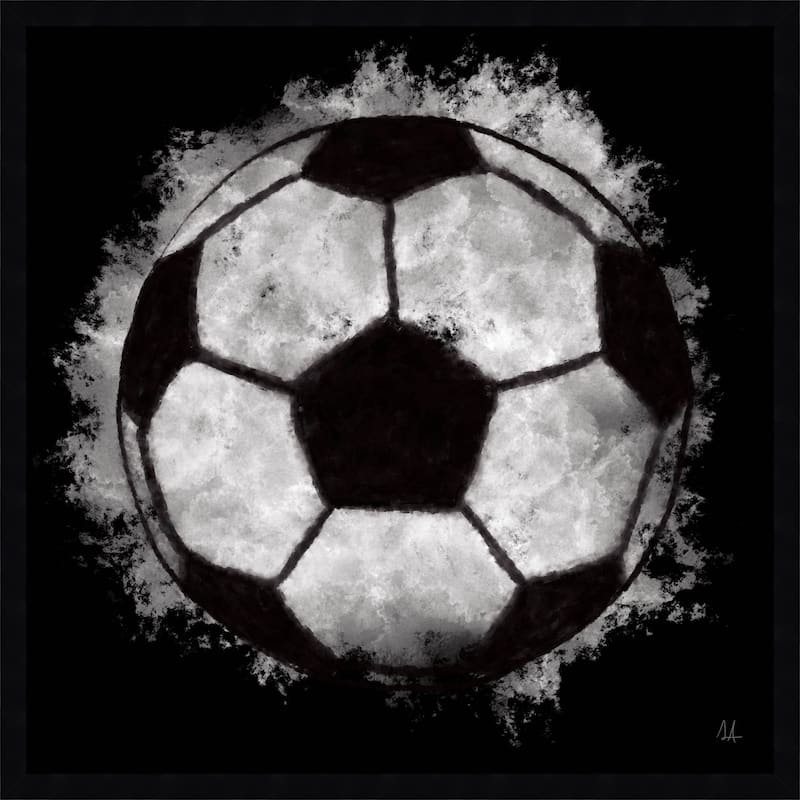 Amanti Art Framed Fabric Pinboard Let the Games Begin IV by Sarah Adams Printed Bulletin Board - Board Size 24 x 24