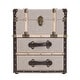 preview thumbnail 5 of 20, COZAYH Vintage Nightstand with Buckle Hinged Top, Linen Accent End Side Table for Living Room, Rectangle, Grey