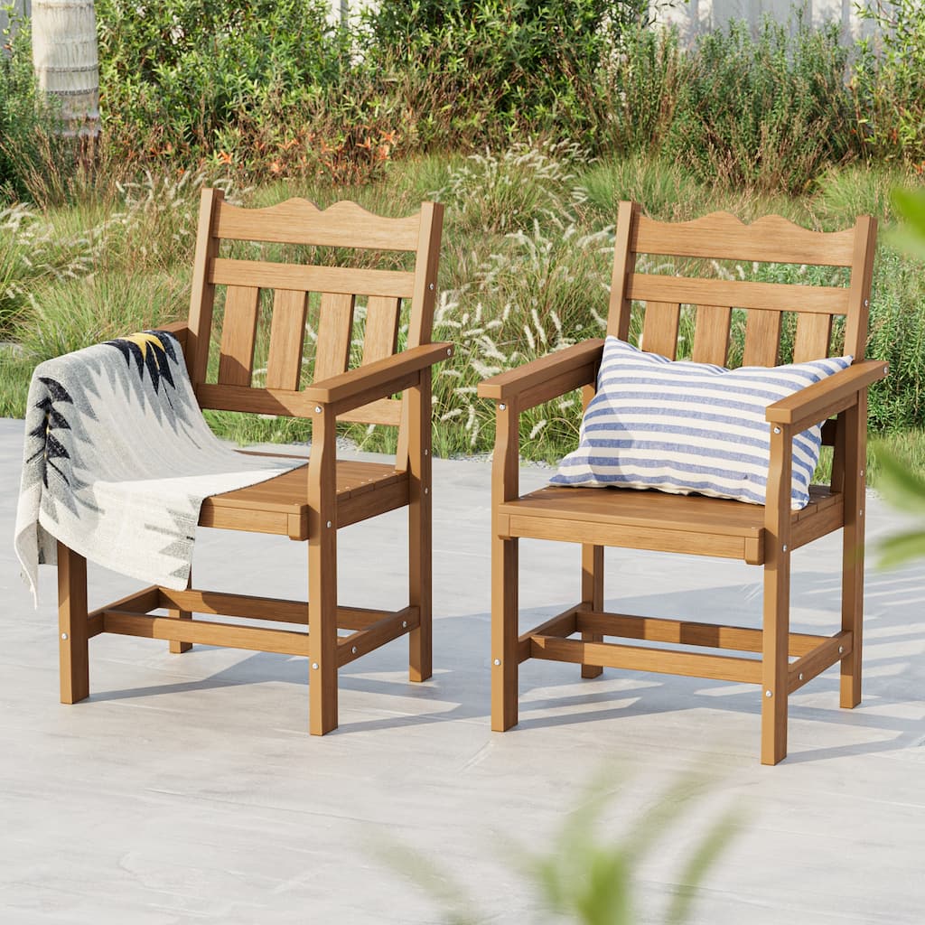 HIPS Patio Dining Chairs Ergonomic All-weather Patio Seats (Set of 2)