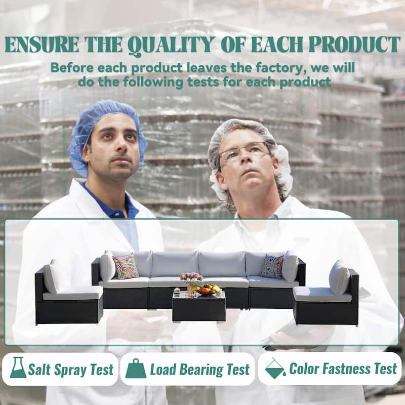 Outdoor 7-Piece Sofa Seating Group with Cushions