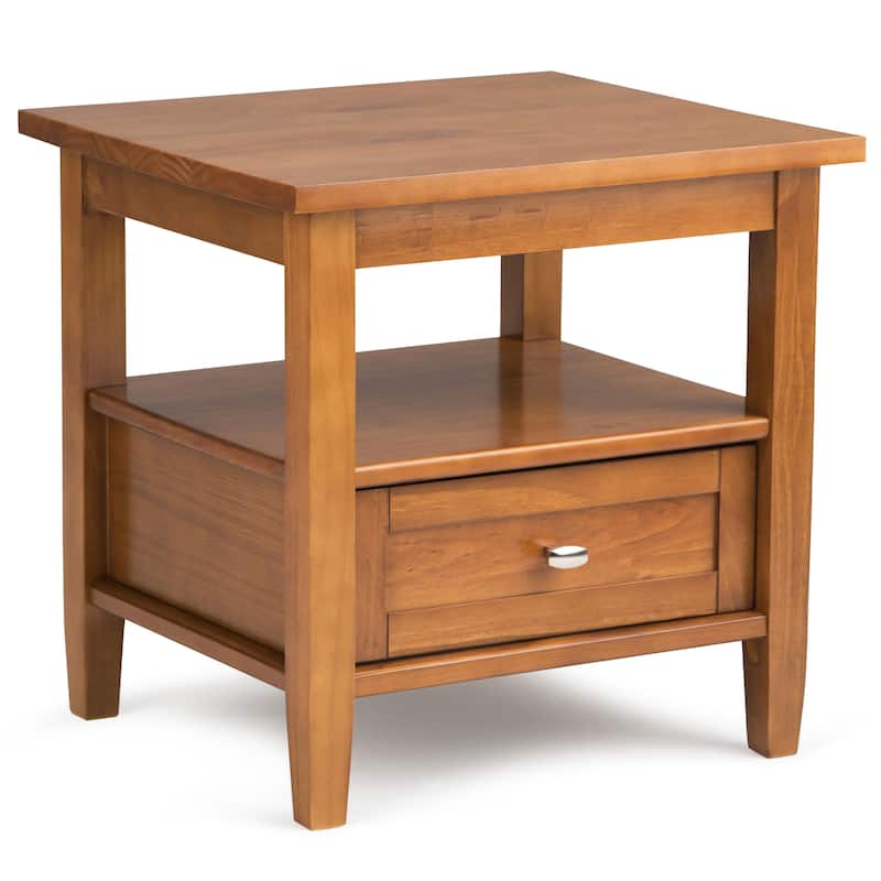 WYNDENHALL Norfolk SOLID WOOD 20 inch Wide Rectangle Transitional End Side Table - 20 inch Wide