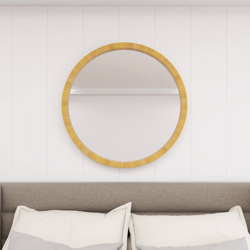 Brown Contemporary Wall Mirror