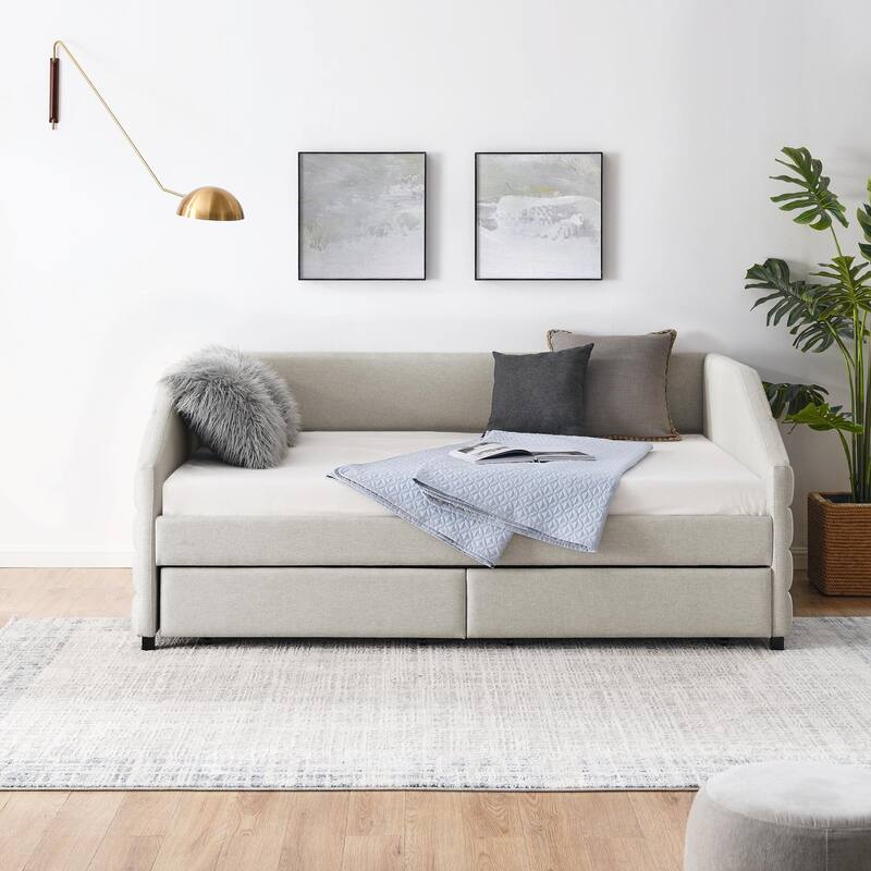 Tufted Daybed with Drawers