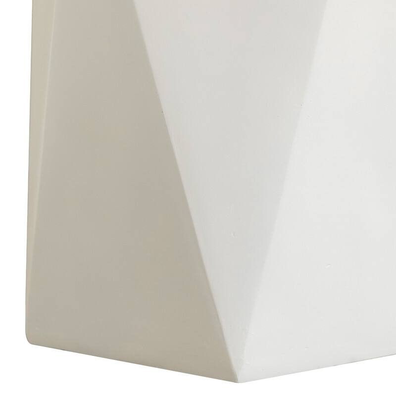 Nexovo Modern Geometric Side Table with Accent Painted Finish for Living Rooms, Bedroom, and Patios