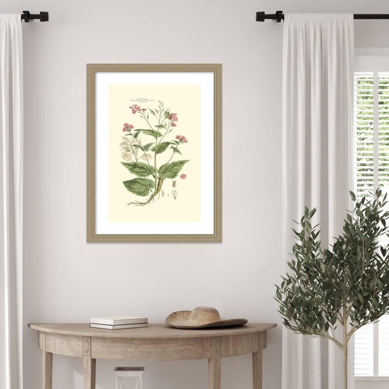 Small Blushing Pink Florals No. 7 by John Miller Wood Framed Wall Art Print