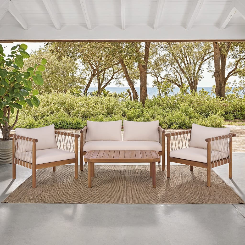 Safavieh Outdoor Living Sabrina 4-Piece Set - 54"W x 31"D x 26"H