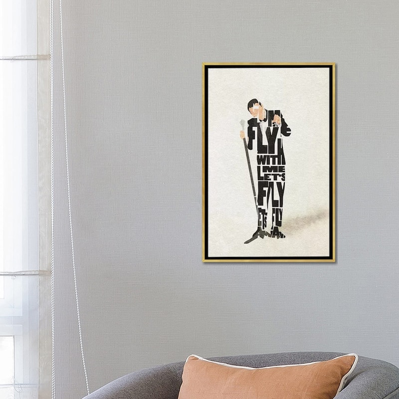 iCanvas "Frank Sinatra" by Ayse Deniz Akerman Framed Canvas Print